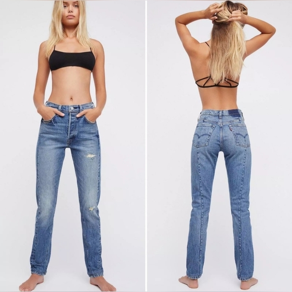 Levi's Denim - Levis Blue Altered 501 Skinny Jeans In Moody Blues Dize 26 L30